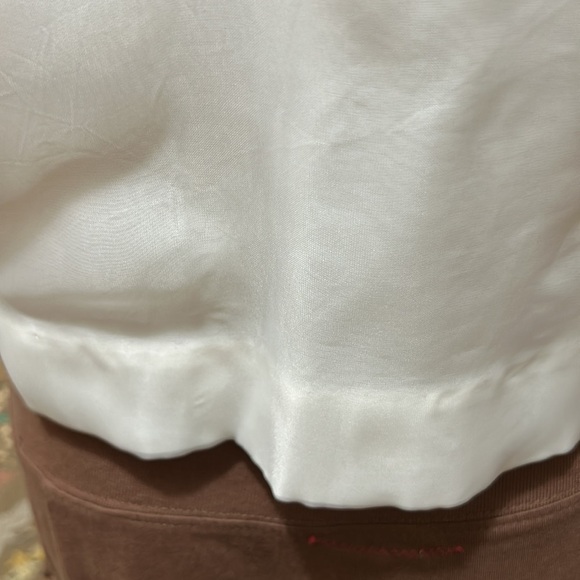 JUDY BOND VINTAGE 1950s?  EMBROIDERED SHEER SLEEVE BLOUSE SECRETARY BOW SZ 14/34 - Picture 9 of 16